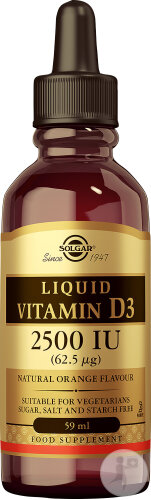 Solgar Liquid Vitamin D3 2500 IU (Tropfen) Orangengeschmack Tropfflasche 59ml