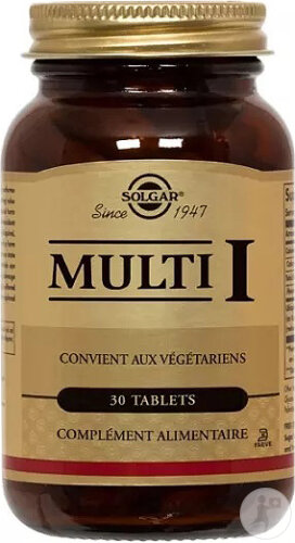 Solgar Multi I Multivitamin Eisen Magnesium Vitamine Zink Mineralien 30 Tabletten