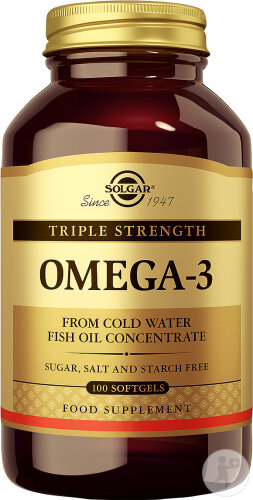 Solgar Omega-3 Fischöl Triple Strength 100 Kapseln
