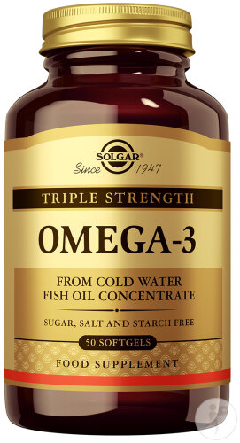 Solgar Omega-3 Fischöl Triple Strength 50 Kapseln
