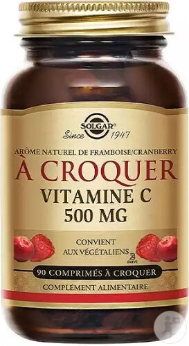 Solgar Vitamin C 500mg Zum Kauen Himbeere Cranberry 90 Kautabletten
