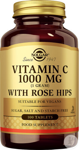 Solgar Vitamine C With Rose Hips Rozenbottel 1000mg 100 Tabletten