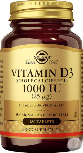 Solgar Vitamin D3 1000 IU Cholecalciferol (25µg) 180 Tabletten