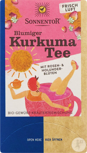 Sonnentor Blumiger Kurkuma Tee Beutel 18x2g