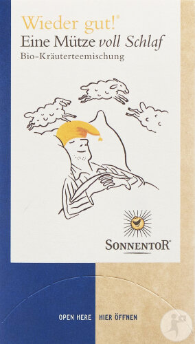 Sonnentor Wieder Gut Eine Mütze Voll Schlaf Bio Kräuterteemischung 18 Beutel