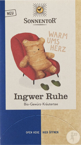 Sonnentor Ingwer Ruhe Bio Gewürz-Kräutertee 18 Beutel