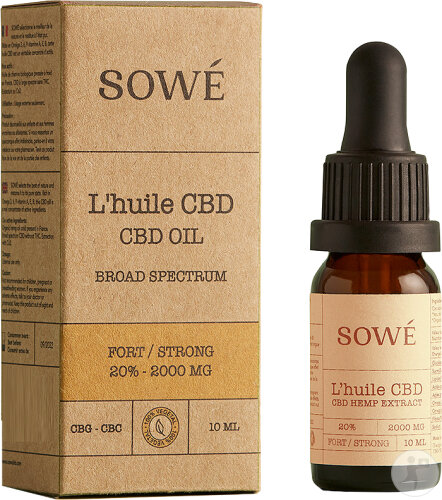 Sowé CBD-Öl Stark 20% Breites Spektrum Pipettenflasche 10ml