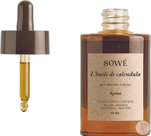 Sowé Kaltgepresstes Ringelblumenöl Bio Trockene Gereizte Und Empfindliche Haut 50ml