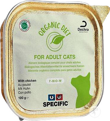 Specific F-Bio-W Organic Mit Huhn Erwachsene Katzen 8x100g