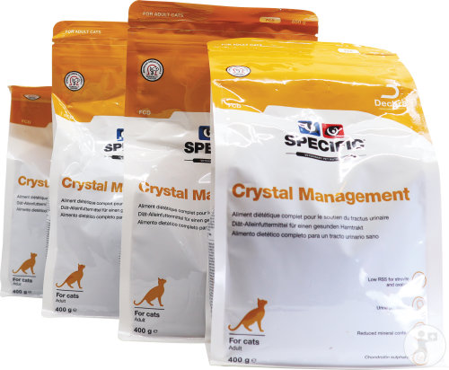 Specific FCD Crystal Management Trockenfutter Katzen Mit Struvit- Oder Kalziumoxalatsteinen 4x400g