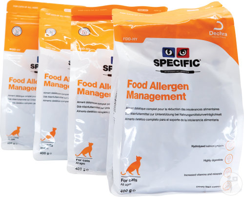 Specific FDD-HY Food Allergen Management Trockenfutter Katzen Bei Futter Allergien 4x400g