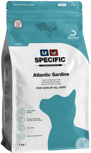 Specific FQD-F Adult Atlantic Sardine Glutenfreies Trockenfutter Für Katzen Beutel 3x2kg