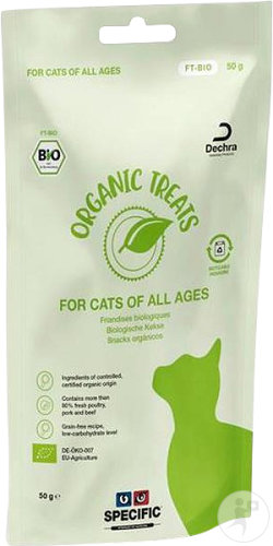 Specific FT Bio Organic Treats Für Katzen 8x50g