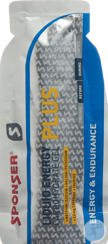Sponser Liquid Energy Plus Gel Mit Koffein Tube 70g