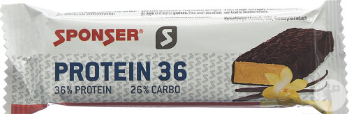 Sponser Protein 36 Riegel Vanille Schokoladenüberzug 50g