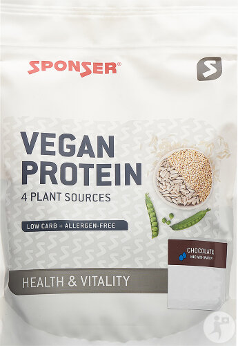 Sponser Vegan Protein Pulver Schokolade Beutel 480g