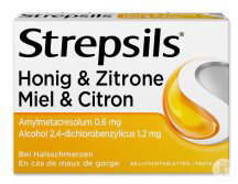Strepsils Lutschtabletten Honig & Zitrone 24 Stück