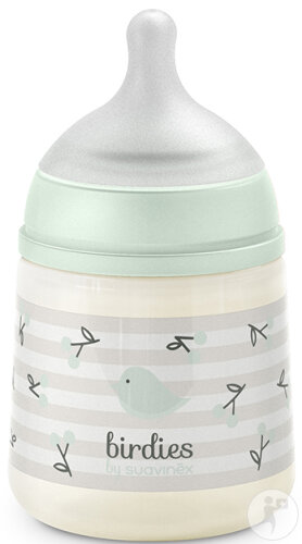 Suavinex Birdies Flasche Mit Sauger SX Pro S Grün 150ml