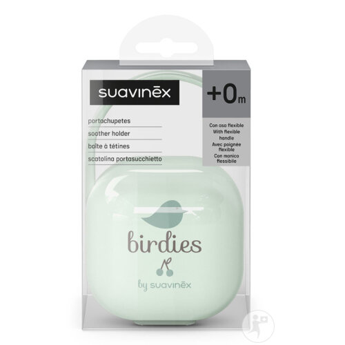 Suavinex Birdies Schnullerhalter Grün 1 Stück-3