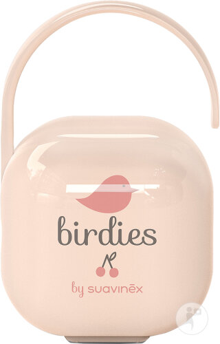 Suavinex Birdies Schnullerhalter Rosa 1 Stück
