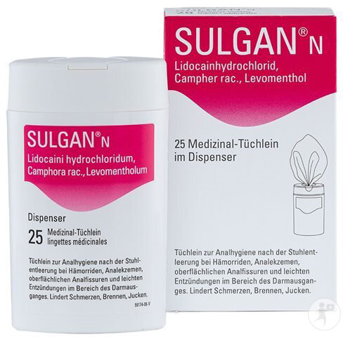 Sulgan-N Medizinische Tücher Spender 25 Stück