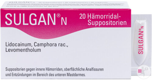 Sulgan-N Zäpfchen 20 Stück