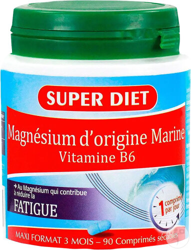 Super Diet Meeresmagnesium + Vitamin B6 90 Teilbare Tabletten