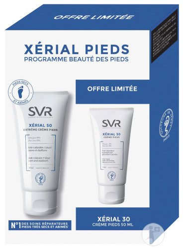 SVR Geschenkset Xérial 30 Fußcreme Tube 50ml + Xérial 50 Extreme Fußcreme Tube 50ml