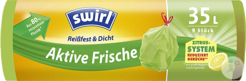 Swirl Müllbeutel Aktive Frische 35L Rolle 9 Stücke