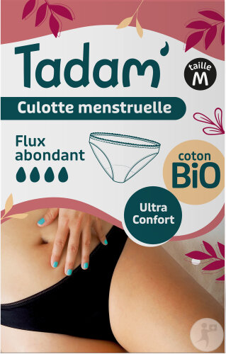 Tadam Öko-Menstruationsunterwäsche Waschbar Starker Fluss Größe M 1 Stück