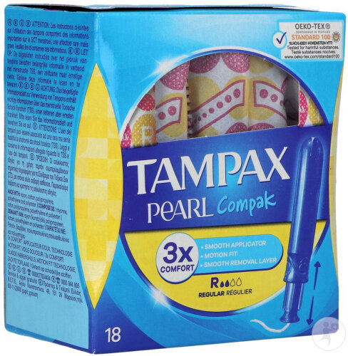 Tampax Pearl Compak Regular 18 Tampons