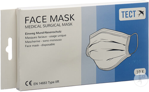 Tect Medizinische Masken Typ IIR 10 Stück