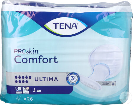 Tena Proskin Comfort Ultima Saugfähiger Schutz Anatomisch Geformt 26 Stück