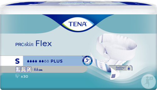 Tena Proskin Flex Plus Windel Mit Flexiblem Gürtel Größe S 30 Stück