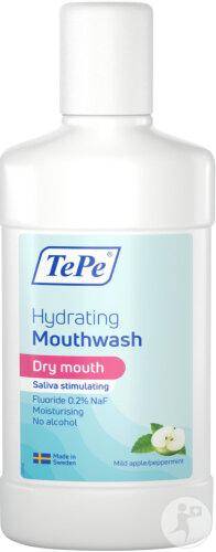 TePe Feuchtigkeitsspendende Mundspülung Sanfte Minze & Apfel 500ml