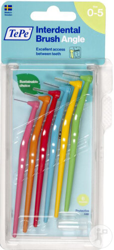 TePe Interdentalbürsten Winkel Sortiert 6 Stück