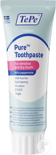 TePe Pure Zahnpasta Sanfte Minze Tube 75ml