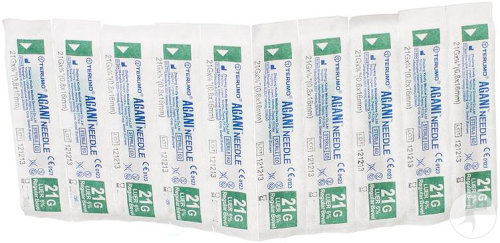 Terumo Agani Hypodermische Nadel 21G 5/8 RB Grün 10 Stück