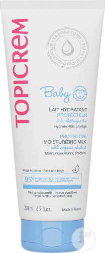 Topicrem Baby Feuchtigkeitsspendende Schutz-Körpermilch Tube 200ml
