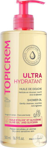 Topicrem Ultra-Feuchtigkeitsspendendes Duschöl Pumpflasche 500ml