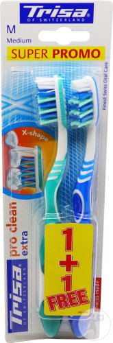 Trisa Duoppack Extra Medium Zahnbürste 2 Stück