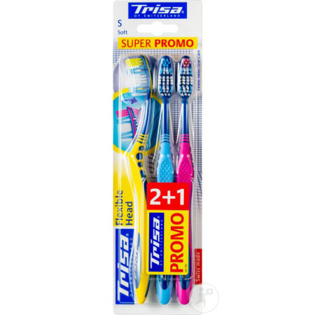Trisa Flexible Head Zahnbürste Trio Soft 3 Stück