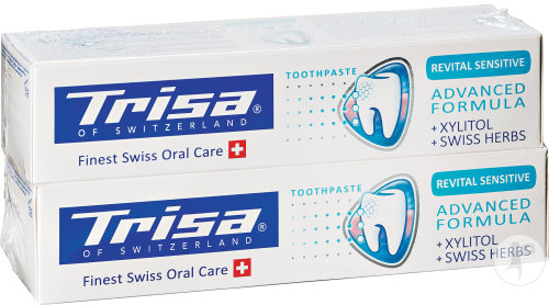 Trisa Revital Sensitive Zahnpasta Duopack Tube 2x75ml