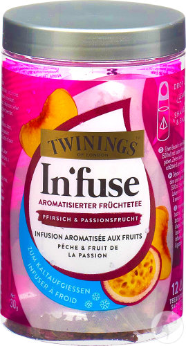 Twinings Infuse Aromatisierter Früchtetee Pfirsich Passionsfrucht Beutel 12x2,5g
