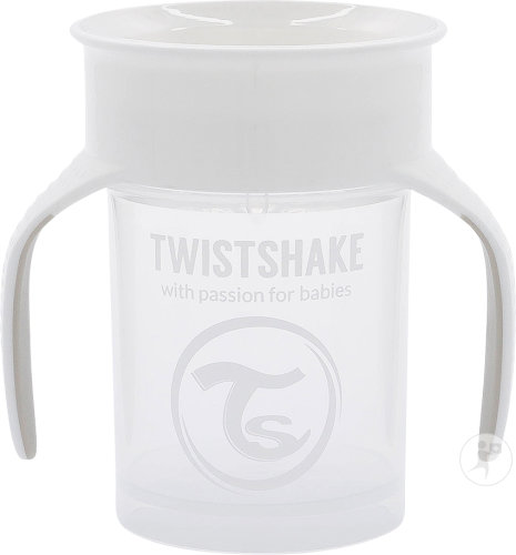 Twistshake Tasse 360 Grad 230ml Weiß +6 Monate 1 Stück
