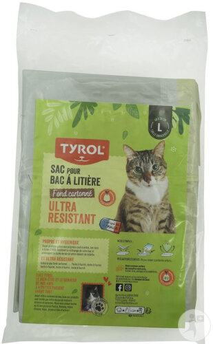 Tyrol Katzentoilettenbeutel Mit Kartonboden 44x30cm 5 Stück