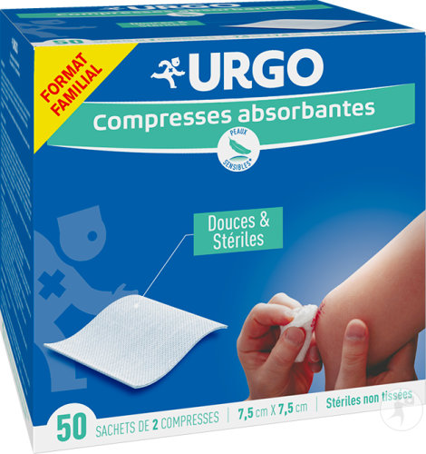 Urgo Kompressen 7,5x7,5cm Stück 100