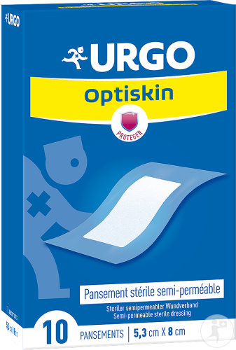 Urgo Optiskin Halbdurchlässiger Sterilverband 5,3x8cm Stück 10