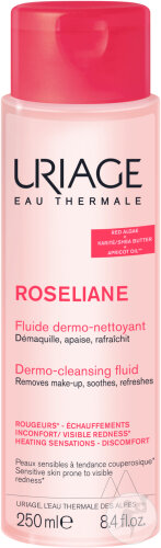 Uriage Eau Thermale Roséliane Dermo-Reinigungsfluid Empfindliche Haut Flakon 250ml