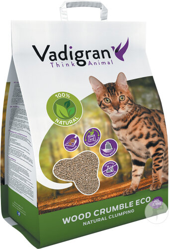 Vadigran Katzenstreu Wood Crumble 8,6kg